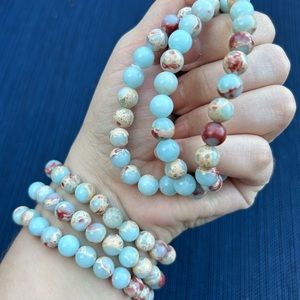 Blue Imperial Jasper Bracelets | Snakeskin Jasper